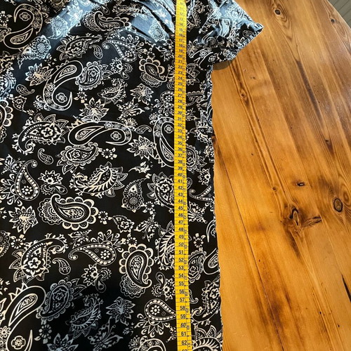 Paisley blouse new, black and white, size XL
