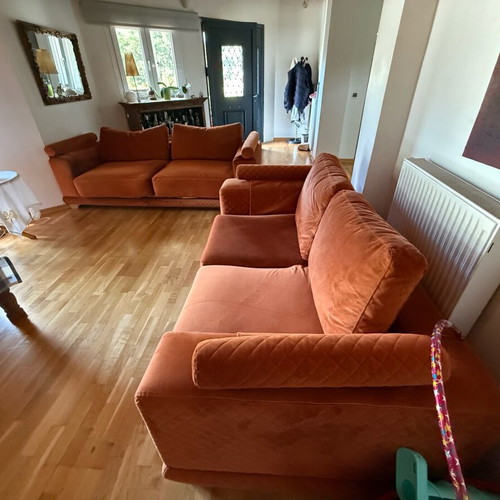 Sofa set used, 2-seater and 3-seater