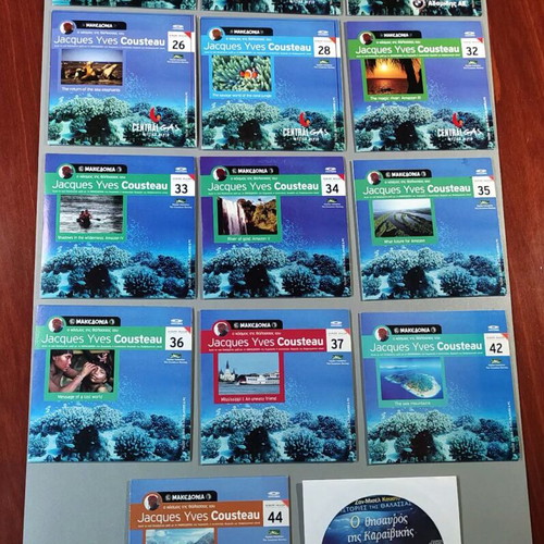 Jacques Yves Cousteau Documentary Series VCD Collection like new, 28 discs