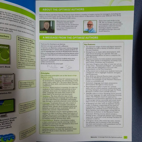 Optimise B1+ Teacher's Book like new