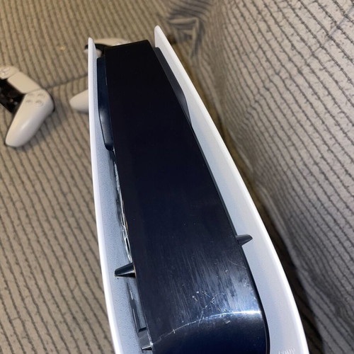 PlayStation 5 Digital Slim Edition like new with 2 white controllers and Fortnite controller