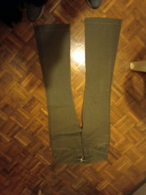 Jeans bell-bottom low-rise used, green, size M