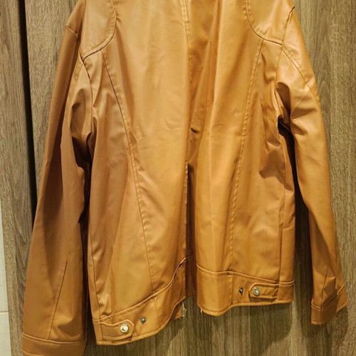 Men's leather jacket new, brown, size M