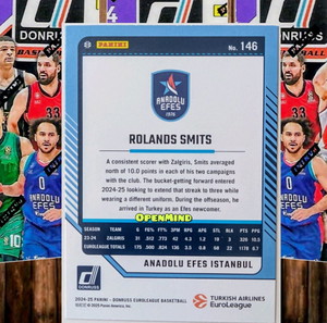 SMITS - 25th ANNIVERSARY /25 - ANADOLU EFES - DONRUSS EUROLEAGUE 2024-25