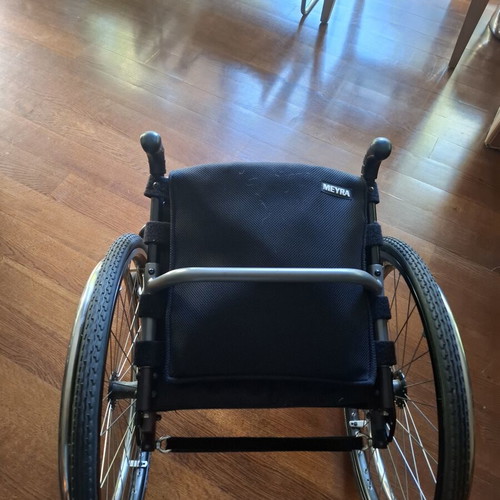 Meyra lightweight wheelchair with folding backrest
