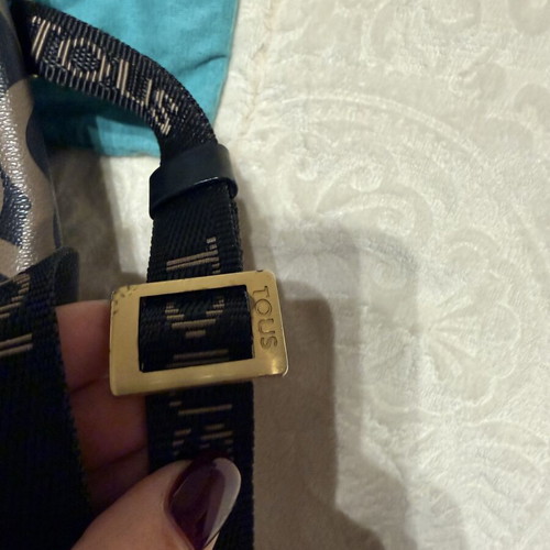 Tous leather crossbody bag like new, black and beige