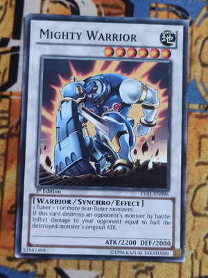 Mighty Warrior Yugioh κάρτα μεταχειρισμένη, τύπος Synchro