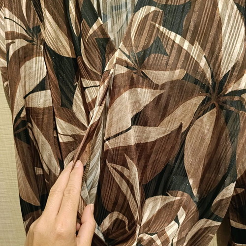 Airy asymmetrical women's shirt like new, black and brown