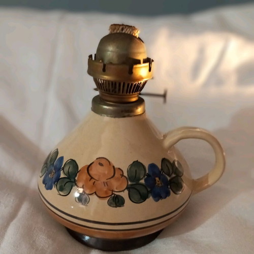 Ceramic lamp hand-painted Fotopoulos like new
