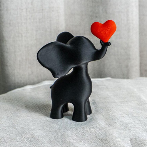Decorative elephant with heart new, minimal design