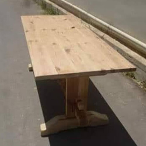 Monastic style tables from sturdy Swedish wood, customizable colors