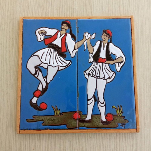 Tsakiraki Tile Tsoliades used, artwork 20x20 cm