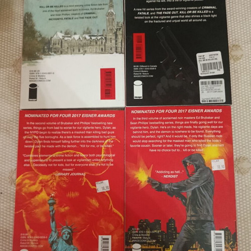 Killed Or Be Killed TPB complete set used, Image Comics 2017-2018
