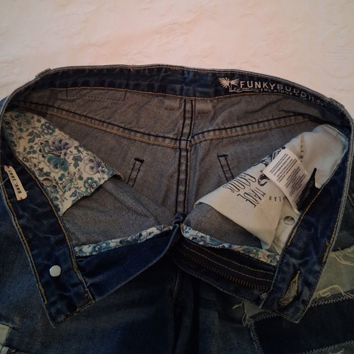 Funky Buddha jean shorts, blue, size XS