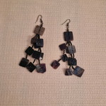 Earrings like new, black