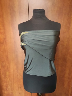 La Perla Strapless Drape Top καινούργιο, γκρι, μέγεθος M