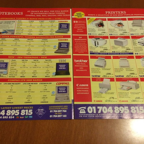 Promotional guide for buying computers February 1996 like new