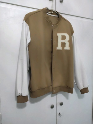 Shein teenage men's jacket new, collegiate style, size S