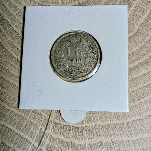 Swiss franc 1900 used, silver 835, 5 gr