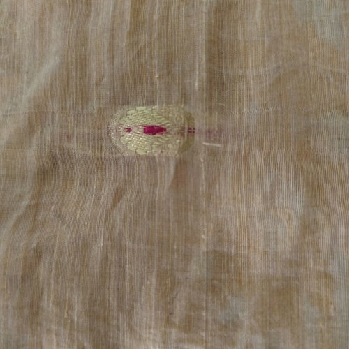 Indian woven bed valance like new, cotton, Jamdani technique