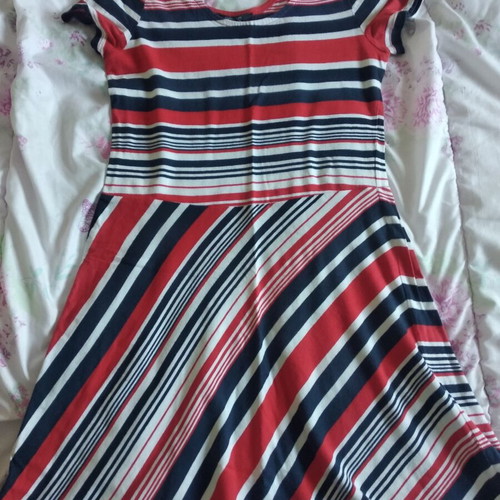 Esmara striped dress like new, size S, blue and red