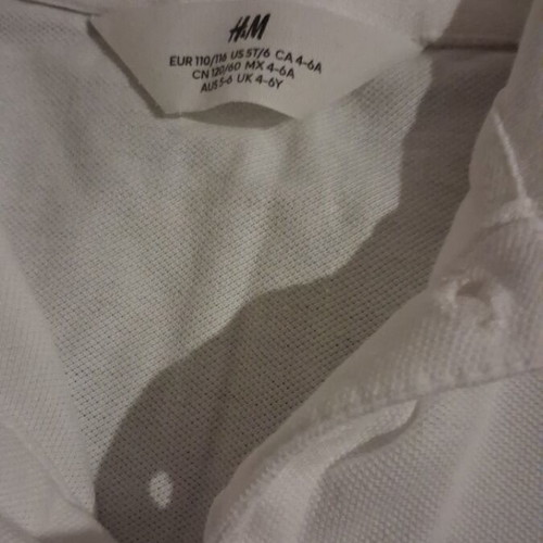 White summer shirt with collar, H&M, for school events