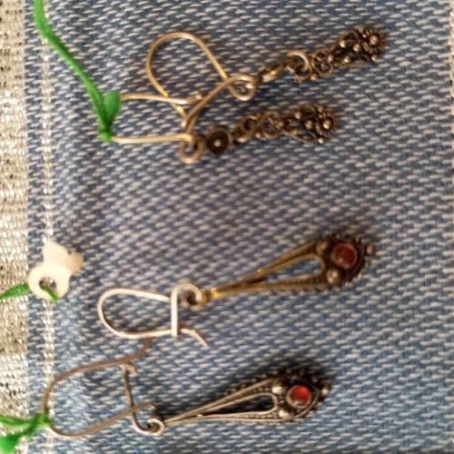 Silver Gianniotika Earrings 925, like new, set of 2
