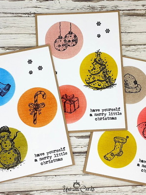 Christmas greeting cards set of 3 handmade