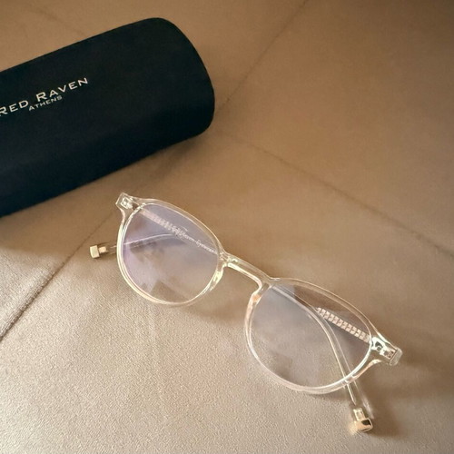 Red Raven Eyewear Blue Light Glasses like new with transparent frame
