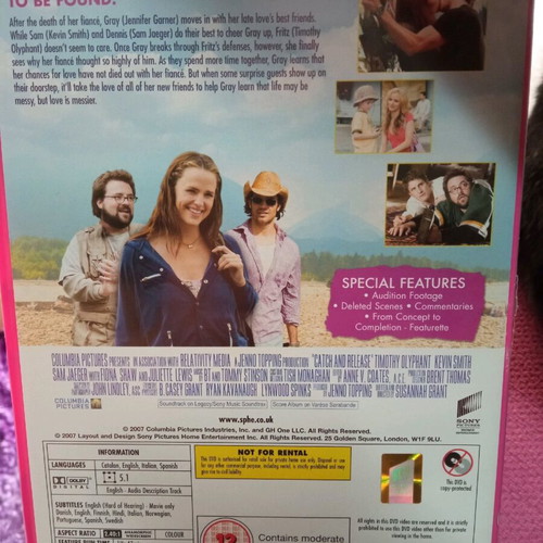 Catch and Release DVD like new, comedy adventure romance