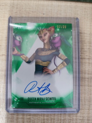 Queen Miraj Scintel autograph card, limited 57/99