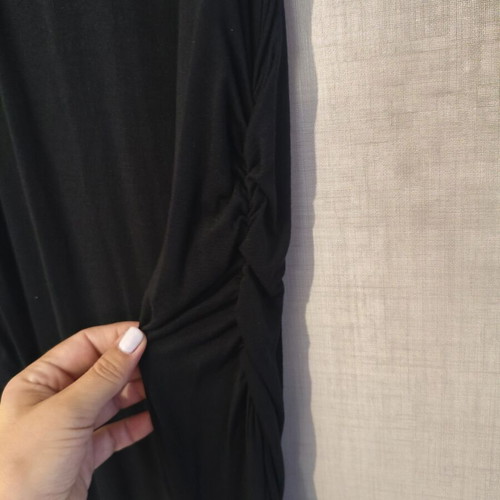 Maxi black summer dress Reina Clothes like new, stretchy mako fabric