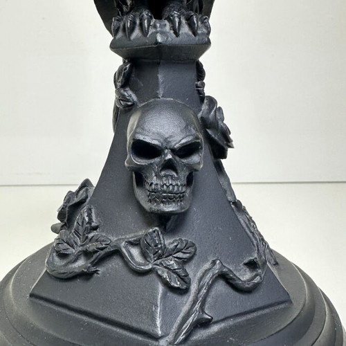 Alchemy Gothic candle holder, black resin, 17cm