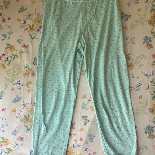 Winter pajamas used, gray and turquoise, size S