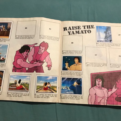 Rambo Panini sticker album used from 1986