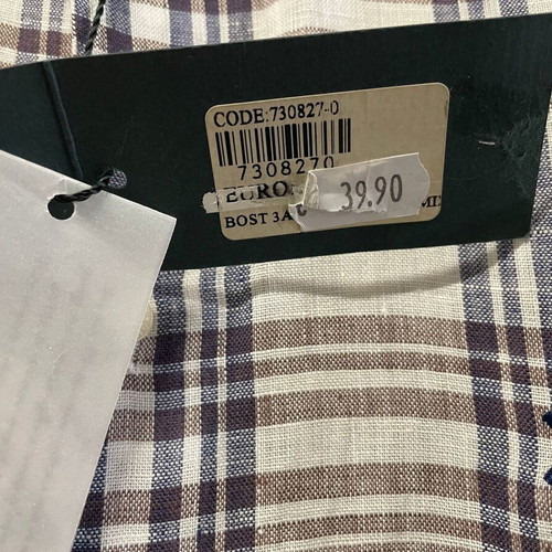 The Bostonians Long Sleeve Linen Checked Shirt M new