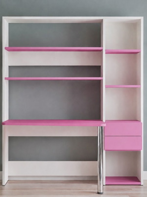 Children's Desk with Bookshelf like new, melamine