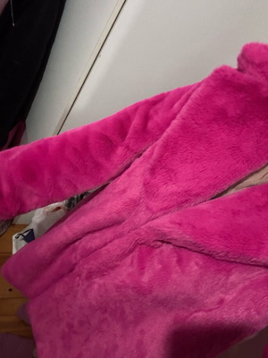 Fuchsia fur coat like new