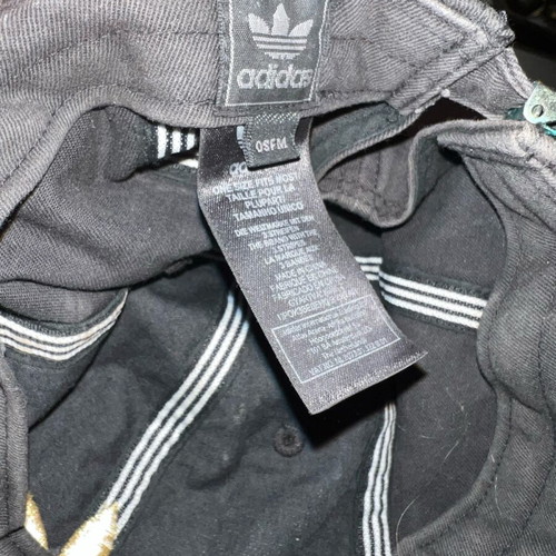 Adidas hat used with gold logo, black