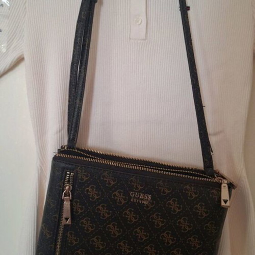 Guess crossbody bag used, brown leather