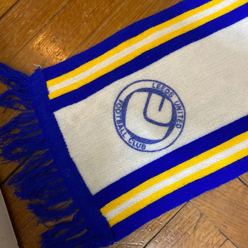 Leeds United 1980 κασκόλ μεταχειρισμένο, παλιό Αγγλίας