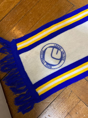 Leeds United 1980 κασκόλ μεταχειρισμένο, παλιό Αγγλίας