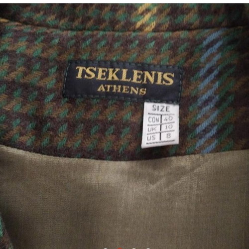 TSEKLENIS jacket used, vintage green, size M 38 10