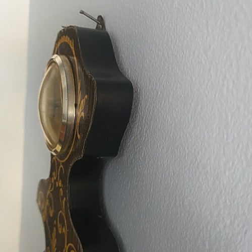 Vintage hanging clock with thermometer, hygrometer and compass