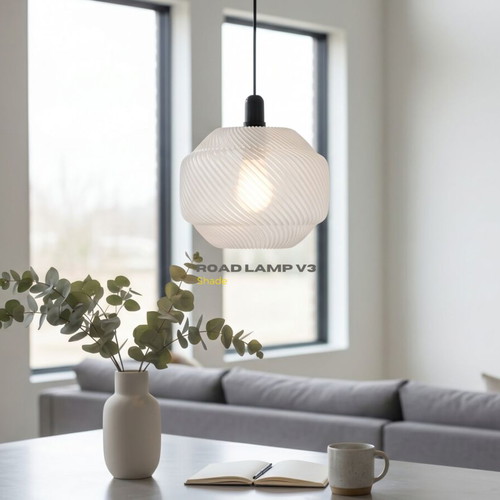 Minimal pendant light new with white shade and black cord