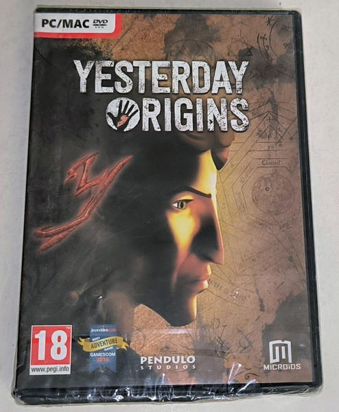 PC - Yesterday Origins (DVD Case, Sealed) *Microids*