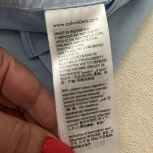 Calvin Klein Poplin Stretch Shirt slim fit, like new, size M, light blue
