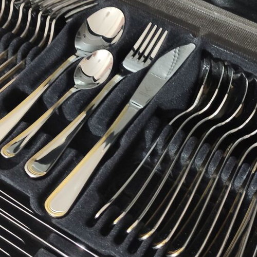 BSF German Cutlery Set 72 Pieces with 24K Gold Plated Accents