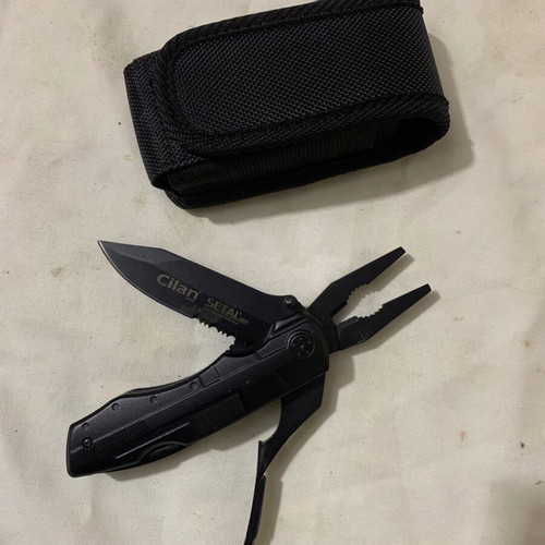 Multitool with pouch used