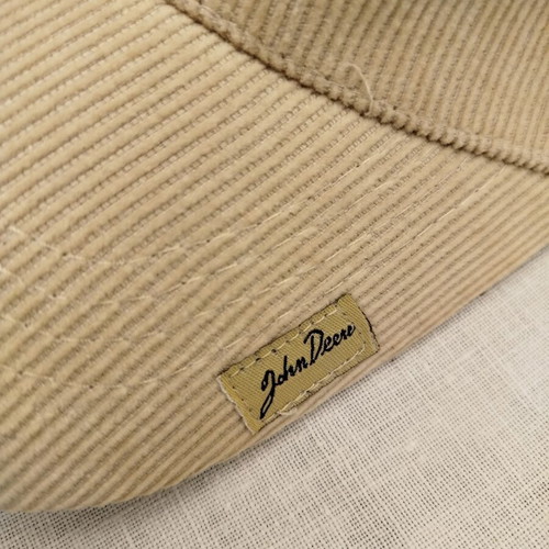 Corduroy John Deere Baseball Cap like new, beige